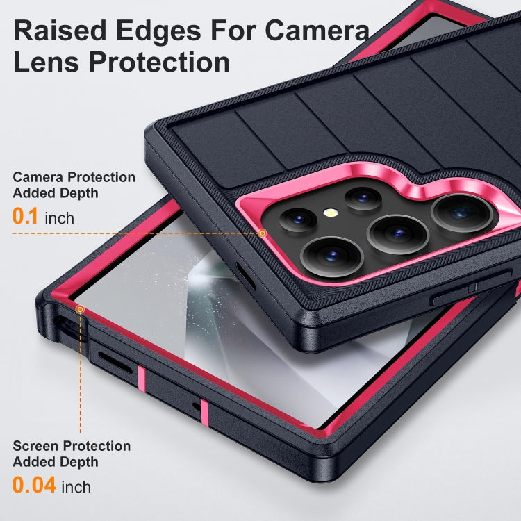 For Samsung Galaxy S24 Ultra 5G Defender Gen2 Rugged PC + Silicone Phone Case with Holder