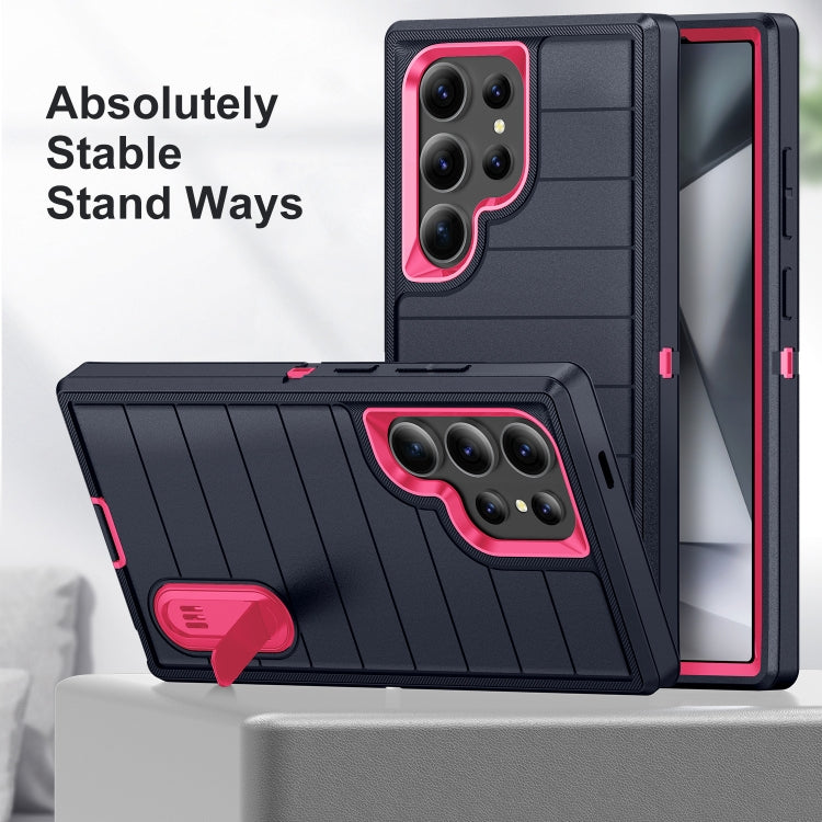 For Samsung Galaxy S24 Ultra 5G Defender Gen2 Rugged PC + Silicone Phone Case with Holder