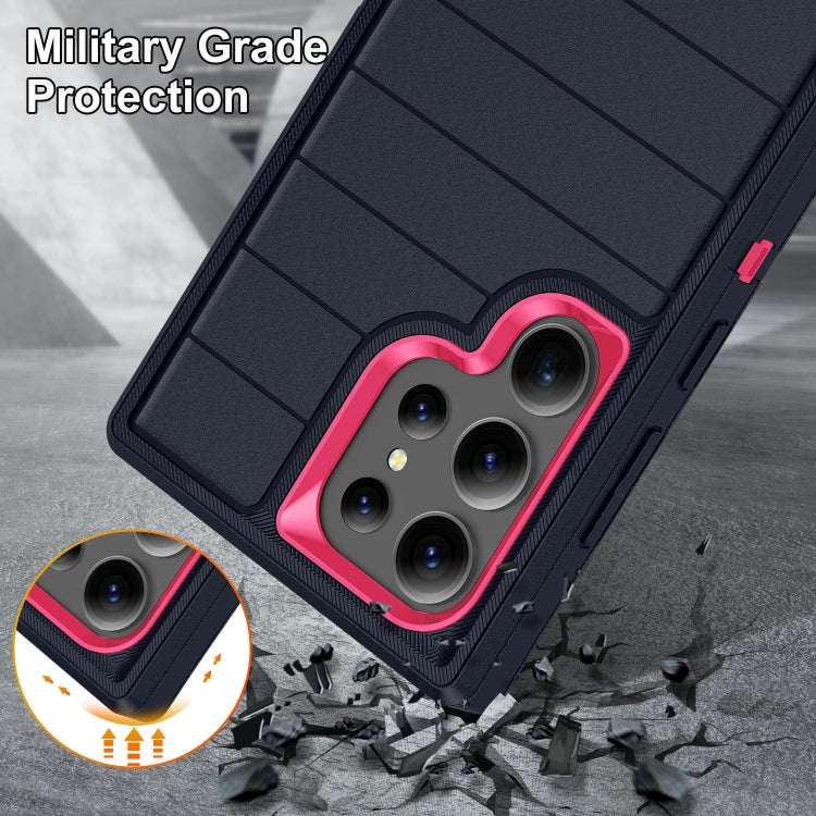For Samsung Galaxy S24 Ultra 5G Defender Gen2 Rugged PC + Silicone Phone Case with Holder