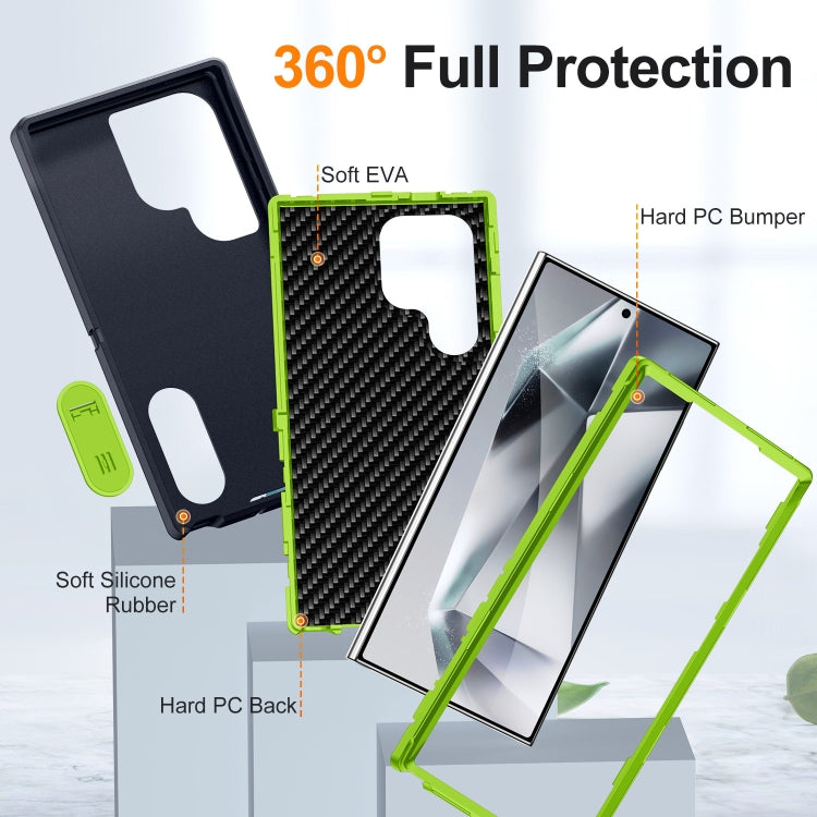 For Samsung Galaxy S24 Ultra 5G Defender Gen2 Rugged PC + Silicone Phone Case with Holder