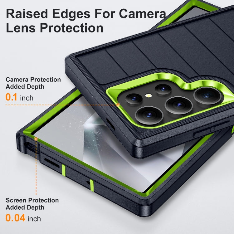 For Samsung Galaxy S24 Ultra 5G Defender Gen2 Rugged PC + Silicone Phone Case with Holder