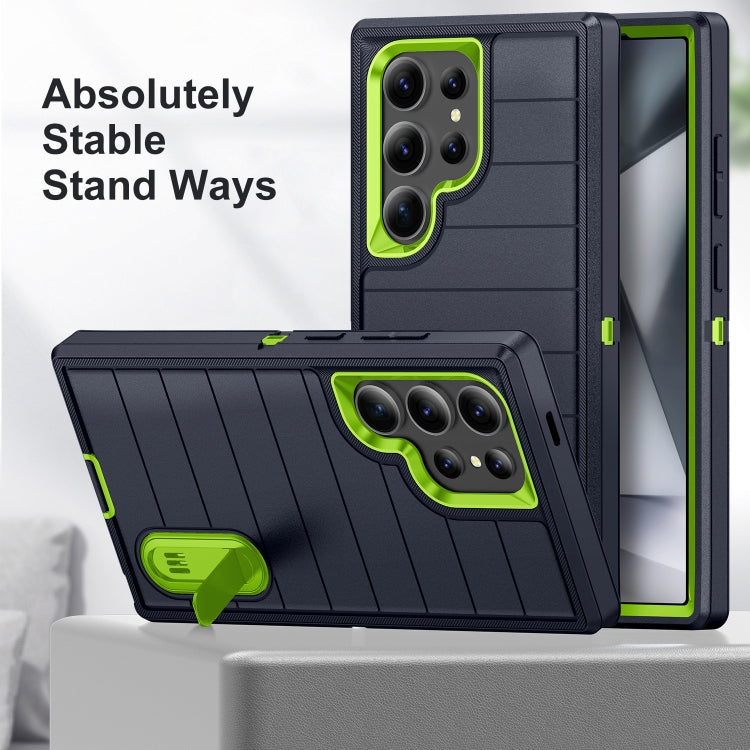 For Samsung Galaxy S24 Ultra 5G Defender Gen2 Rugged PC + Silicone Phone Case with Holder
