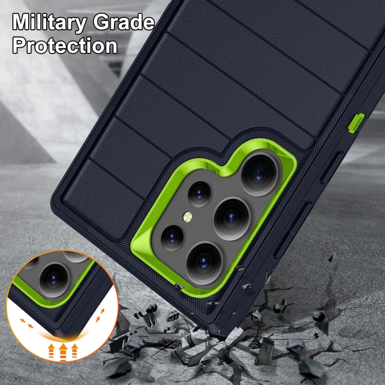 For Samsung Galaxy S24 Ultra 5G Defender Gen2 Rugged PC + Silicone Phone Case with Holder