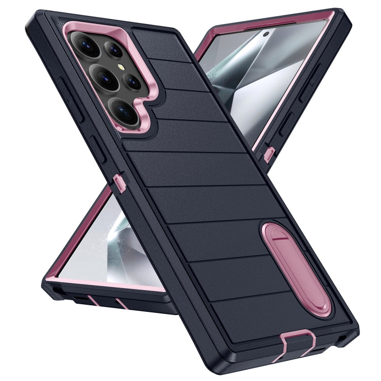 For Samsung Galaxy S24 Ultra 5G Defender Gen2 Rugged PC + Silicone Phone Case with Holder