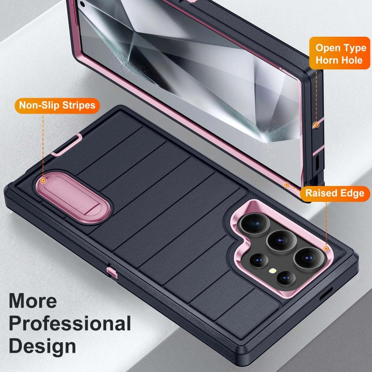 For Samsung Galaxy S24 Ultra 5G Defender Gen2 Rugged PC + Silicone Phone Case with Holder