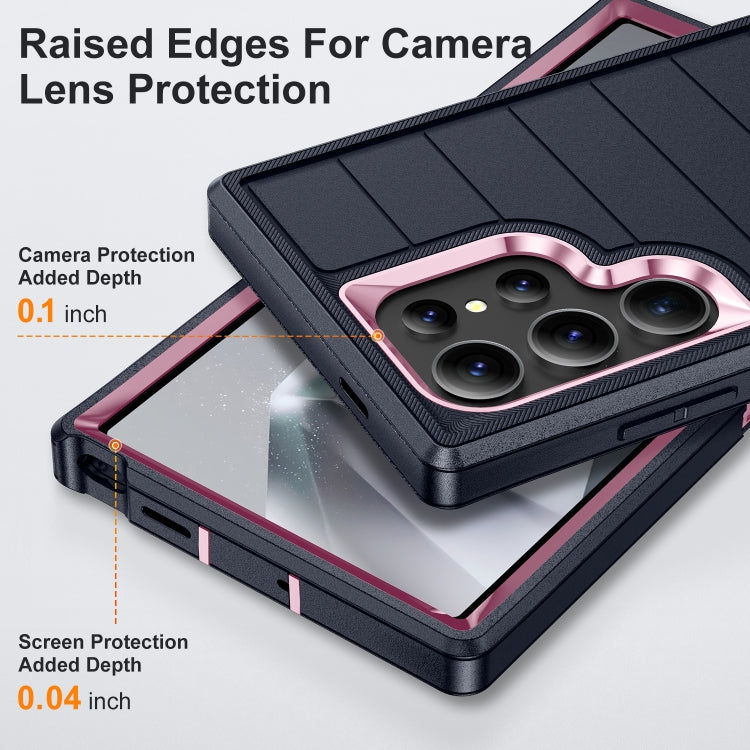 For Samsung Galaxy S24 Ultra 5G Defender Gen2 Rugged PC + Silicone Phone Case with Holder
