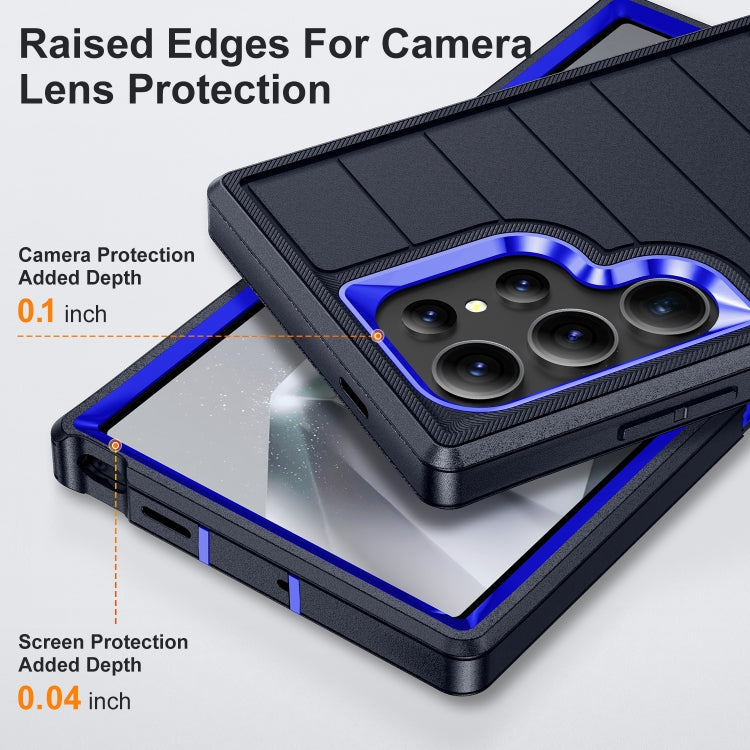 For Samsung Galaxy S24 Ultra 5G Defender Gen2 Rugged PC + Silicone Phone Case with Holder