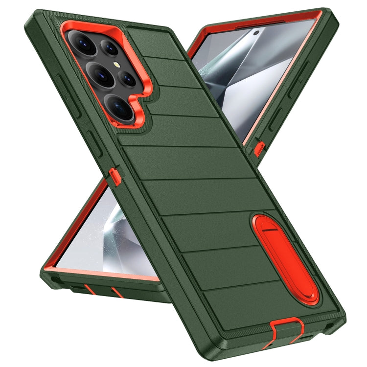 For Samsung Galaxy S24 Ultra 5G Defender Gen2 Rugged PC + Silicone Phone Case with Holder