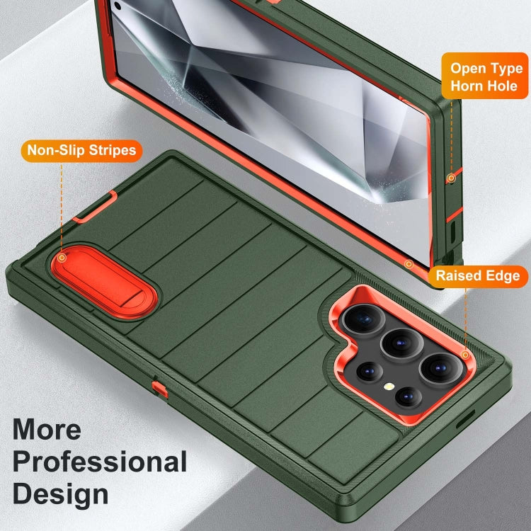 For Samsung Galaxy S24 Ultra 5G Defender Gen2 Rugged PC + Silicone Phone Case with Holder