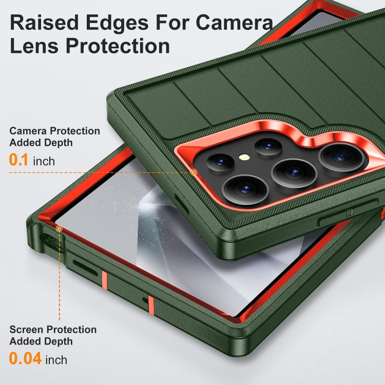 For Samsung Galaxy S24 Ultra 5G Defender Gen2 Rugged PC + Silicone Phone Case with Holder