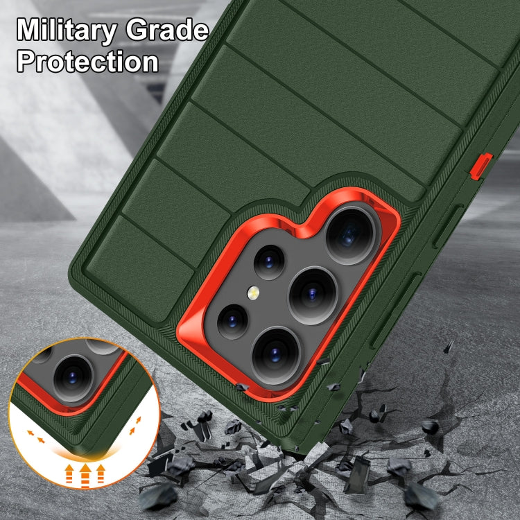 For Samsung Galaxy S24 Ultra 5G Defender Gen2 Rugged PC + Silicone Phone Case with Holder