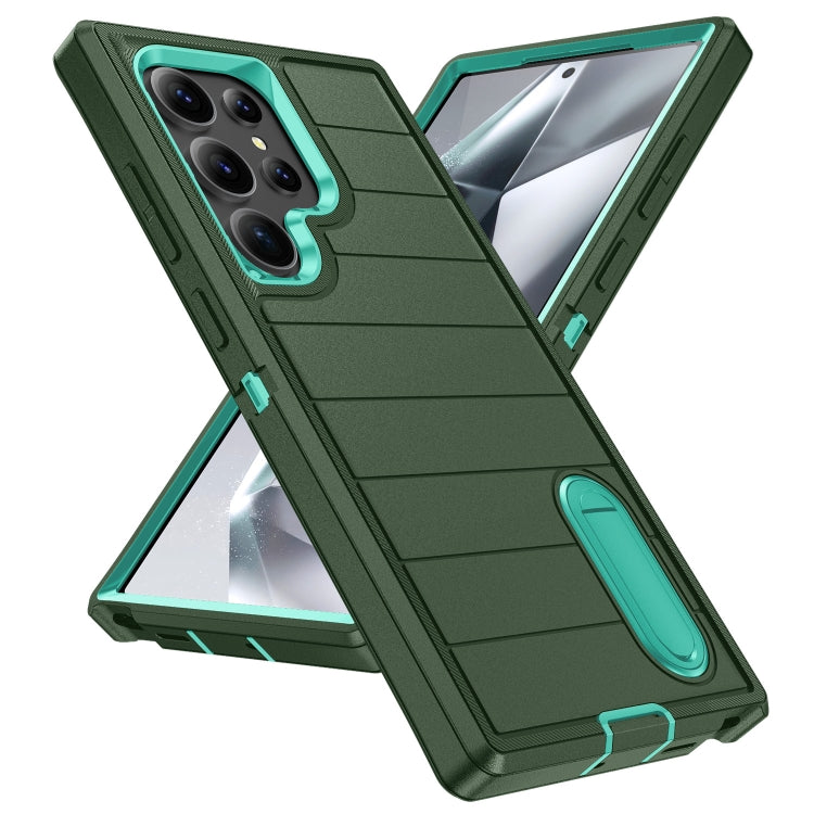 For Samsung Galaxy S24 Ultra 5G Defender Gen2 Rugged PC + Silicone Phone Case with Holder
