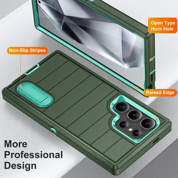 For Samsung Galaxy S24 Ultra 5G Defender Gen2 Rugged PC + Silicone Phone Case with Holder