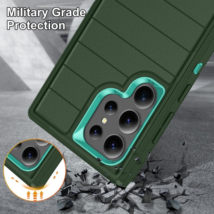 For Samsung Galaxy S24 Ultra 5G Defender Gen2 Rugged PC + Silicone Phone Case with Holder