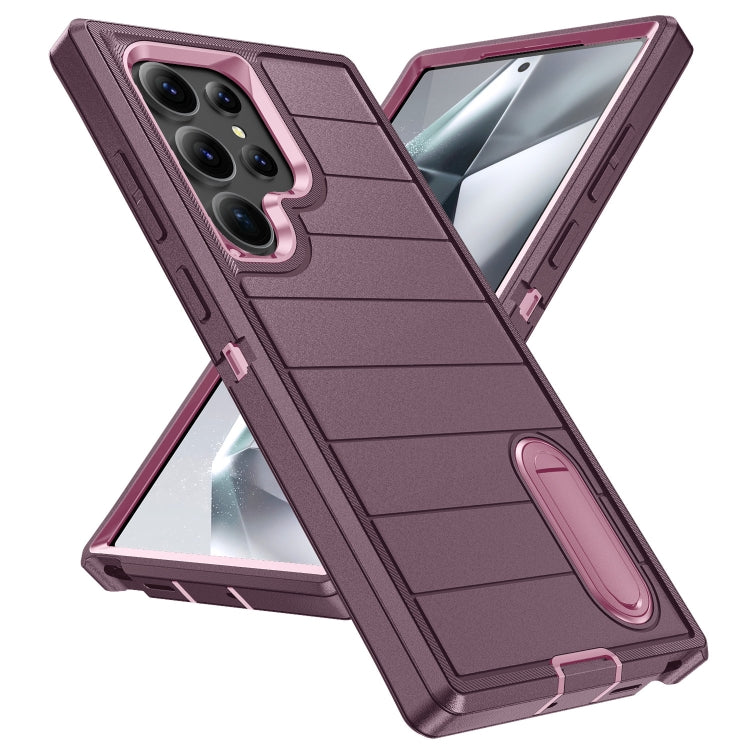 For Samsung Galaxy S24 Ultra 5G Defender Gen2 Rugged PC + Silicone Phone Case with Holder