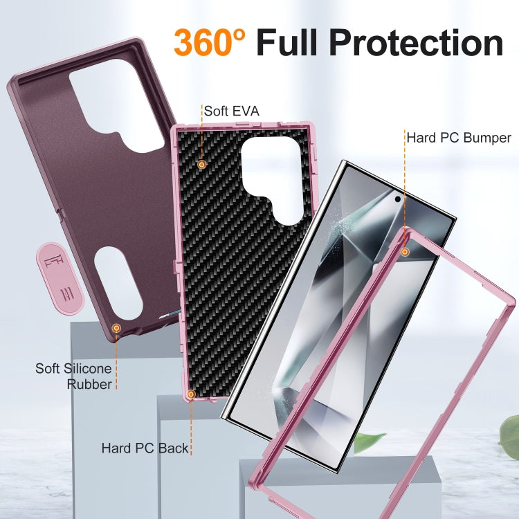 For Samsung Galaxy S24 Ultra 5G Defender Gen2 Rugged PC + Silicone Phone Case with Holder