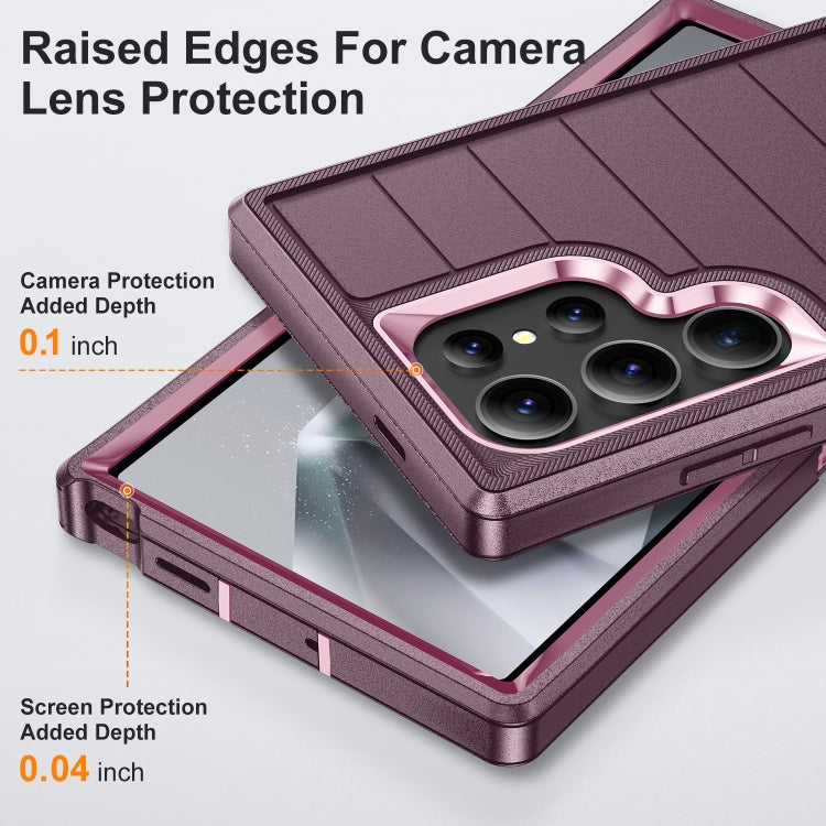 For Samsung Galaxy S24 Ultra 5G Defender Gen2 Rugged PC + Silicone Phone Case with Holder