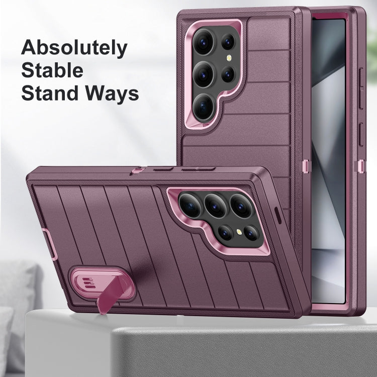 For Samsung Galaxy S24 Ultra 5G Defender Gen2 Rugged PC + Silicone Phone Case with Holder