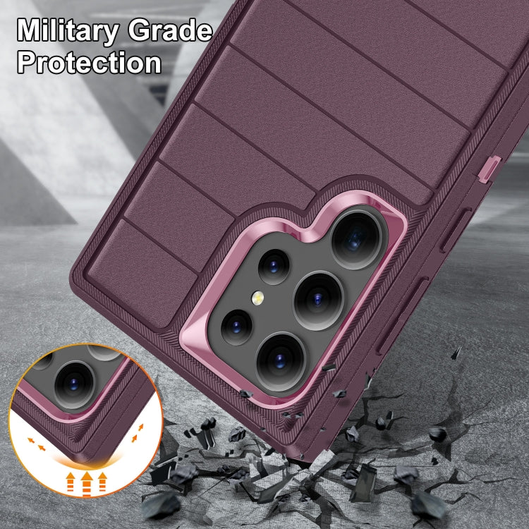 For Samsung Galaxy S24 Ultra 5G Defender Gen2 Rugged PC + Silicone Phone Case with Holder
