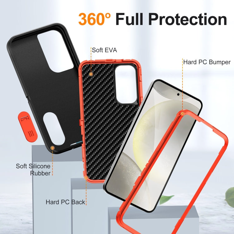 For Samsung Galaxy S24+ 5G Defender Gen2 Rugged PC + Silicone Phone Case with Holder