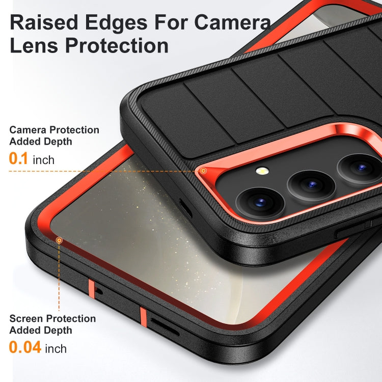 For Samsung Galaxy S24+ 5G Defender Gen2 Rugged PC + Silicone Phone Case with Holder