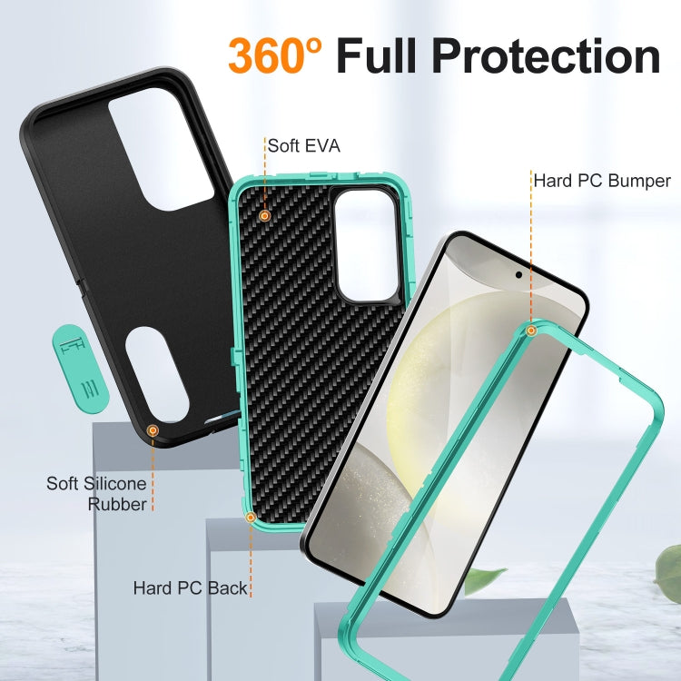 For Samsung Galaxy S24+ 5G Defender Gen2 Rugged PC + Silicone Phone Case with Holder