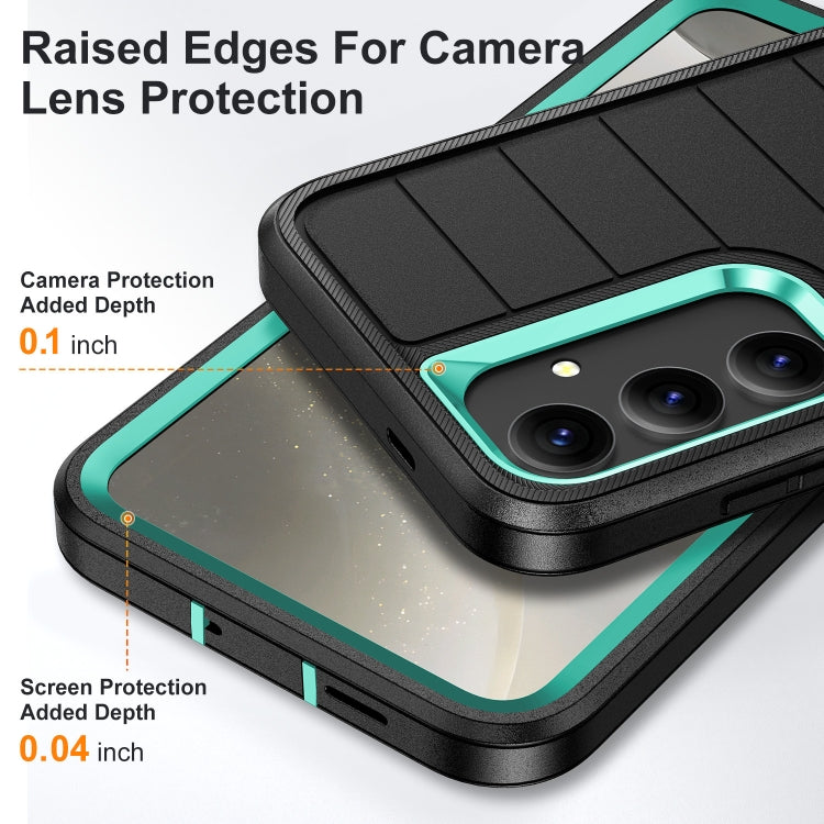 For Samsung Galaxy S24+ 5G Defender Gen2 Rugged PC + Silicone Phone Case with Holder