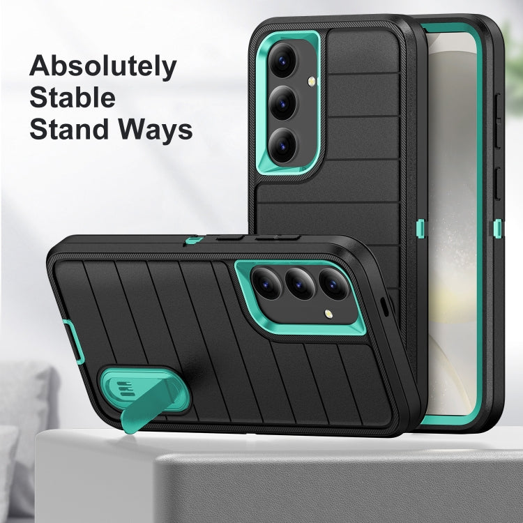 For Samsung Galaxy S24+ 5G Defender Gen2 Rugged PC + Silicone Phone Case with Holder
