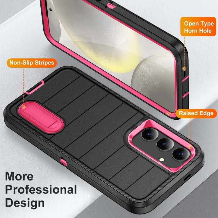 For Samsung Galaxy S24+ 5G Defender Gen2 Rugged PC + Silicone Phone Case with Holder