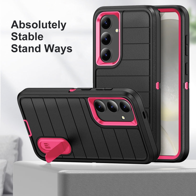 For Samsung Galaxy S24+ 5G Defender Gen2 Rugged PC + Silicone Phone Case with Holder