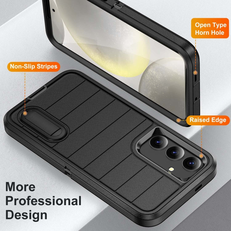 For Samsung Galaxy S24+ 5G Defender Gen2 Rugged PC + Silicone Phone Case with Holder