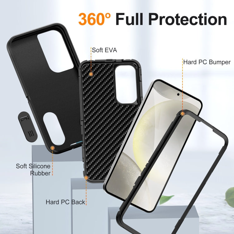 For Samsung Galaxy S24+ 5G Defender Gen2 Rugged PC + Silicone Phone Case with Holder