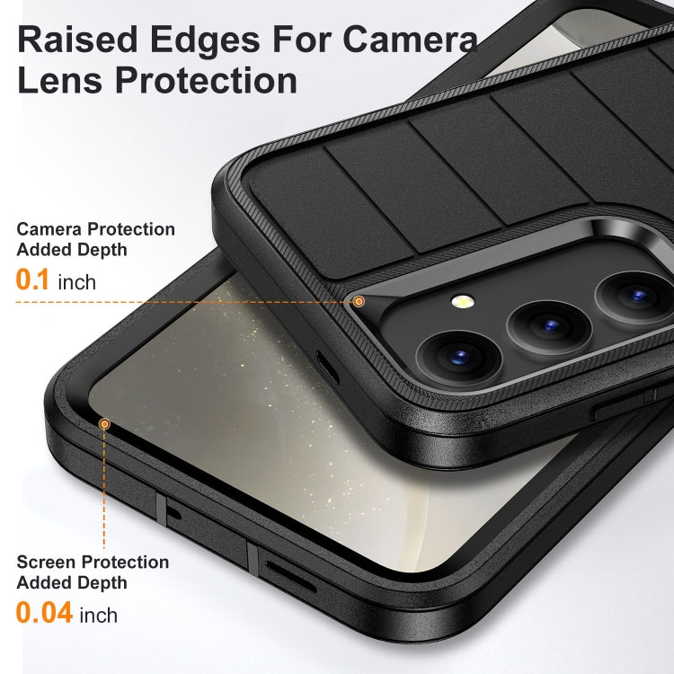 For Samsung Galaxy S24+ 5G Defender Gen2 Rugged PC + Silicone Phone Case with Holder