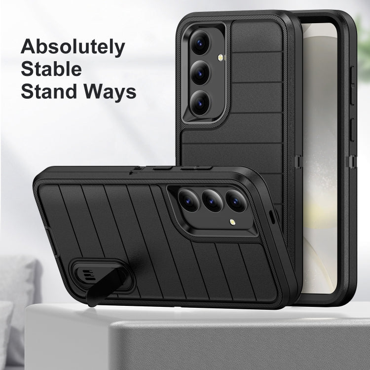 For Samsung Galaxy S24+ 5G Defender Gen2 Rugged PC + Silicone Phone Case with Holder