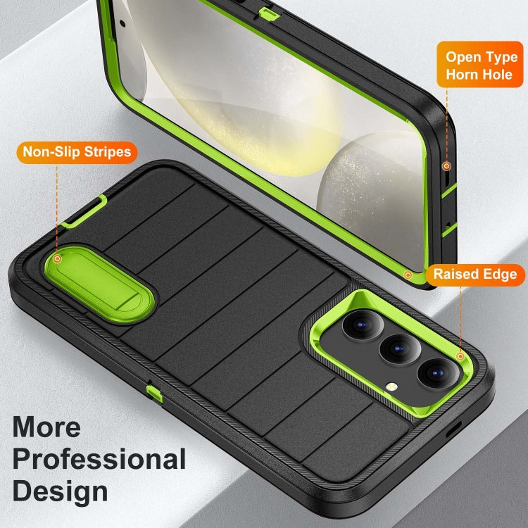 For Samsung Galaxy S24+ 5G Defender Gen2 Rugged PC + Silicone Phone Case with Holder