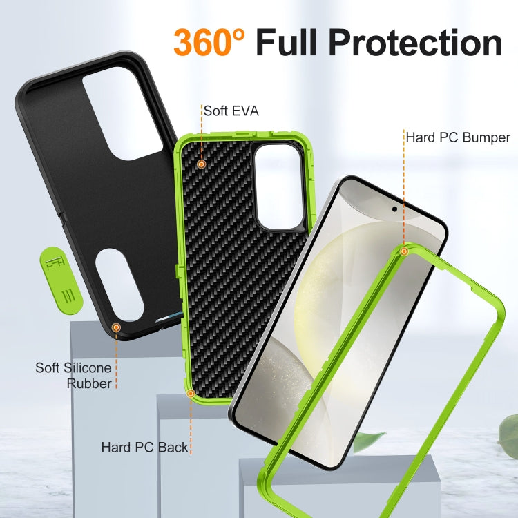 For Samsung Galaxy S24+ 5G Defender Gen2 Rugged PC + Silicone Phone Case with Holder