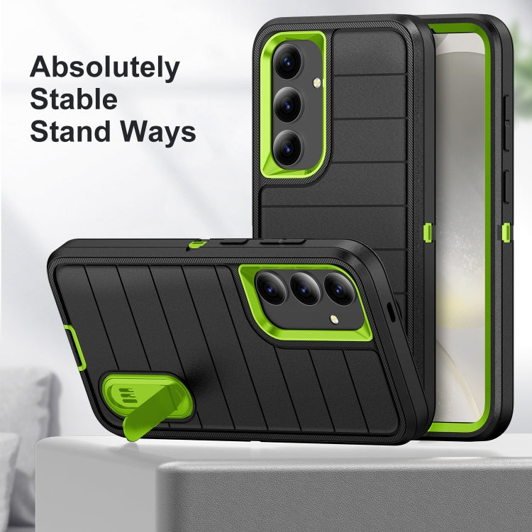 For Samsung Galaxy S24+ 5G Defender Gen2 Rugged PC + Silicone Phone Case with Holder
