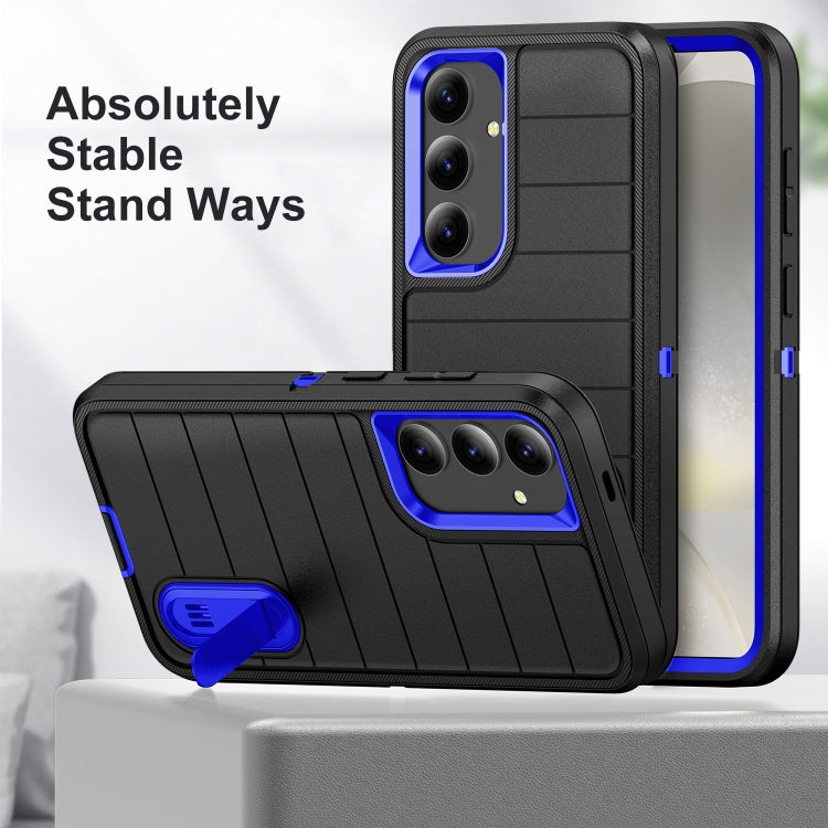 For Samsung Galaxy S24+ 5G Defender Gen2 Rugged PC + Silicone Phone Case with Holder