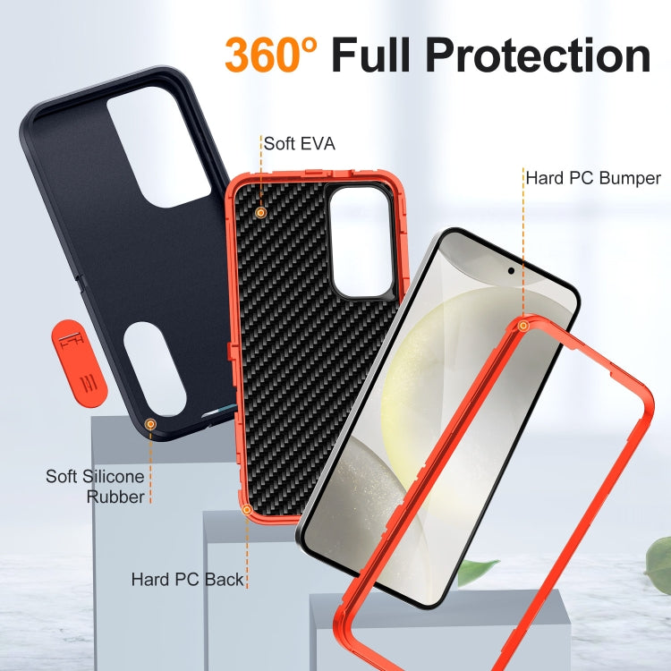 For Samsung Galaxy S24+ 5G Defender Gen2 Rugged PC + Silicone Phone Case with Holder
