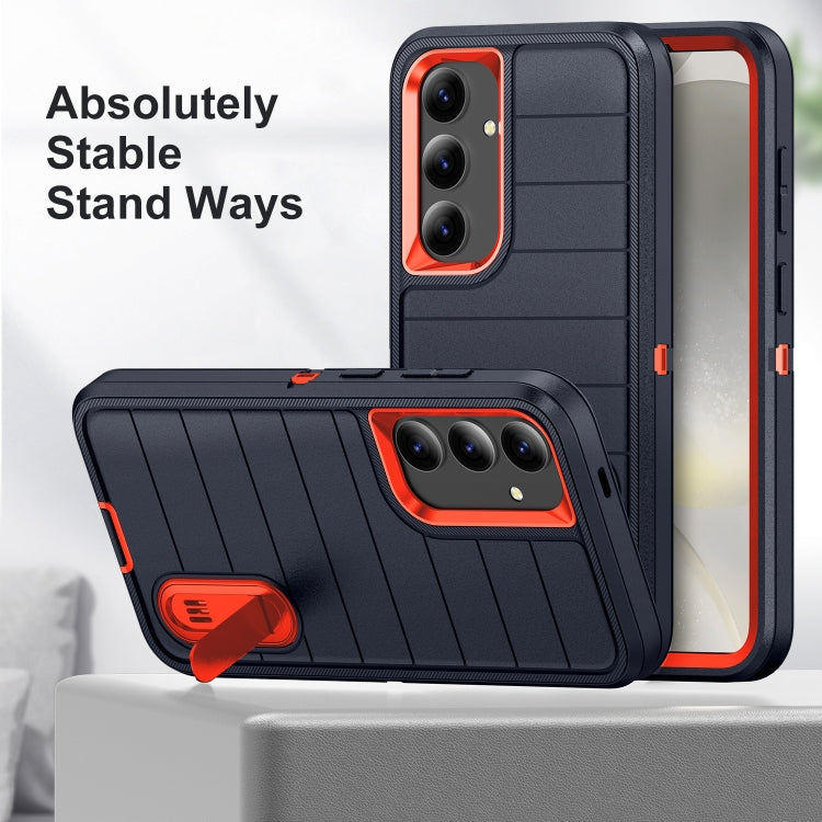 For Samsung Galaxy S24+ 5G Defender Gen2 Rugged PC + Silicone Phone Case with Holder