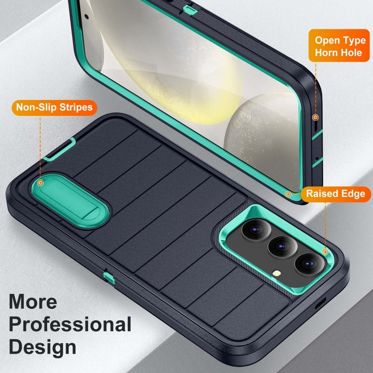 For Samsung Galaxy S24+ 5G Defender Gen2 Rugged PC + Silicone Phone Case with Holder
