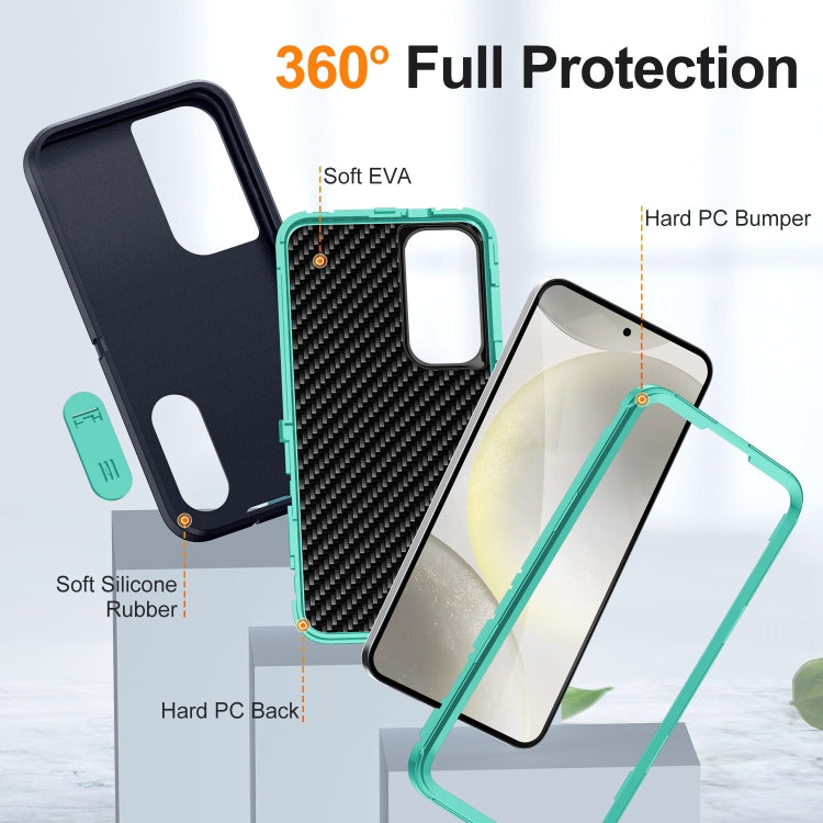For Samsung Galaxy S24+ 5G Defender Gen2 Rugged PC + Silicone Phone Case with Holder