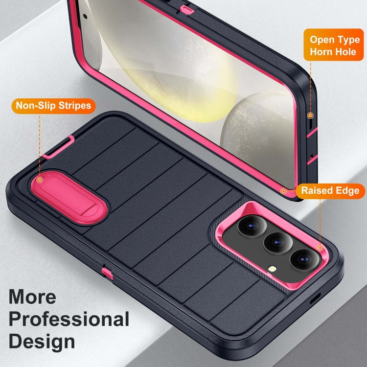 For Samsung Galaxy S24+ 5G Defender Gen2 Rugged PC + Silicone Phone Case with Holder