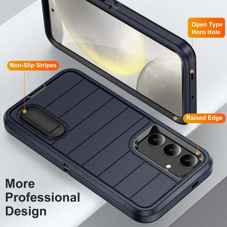 For Samsung Galaxy S24+ 5G Defender Gen2 Rugged PC + Silicone Phone Case with Holder