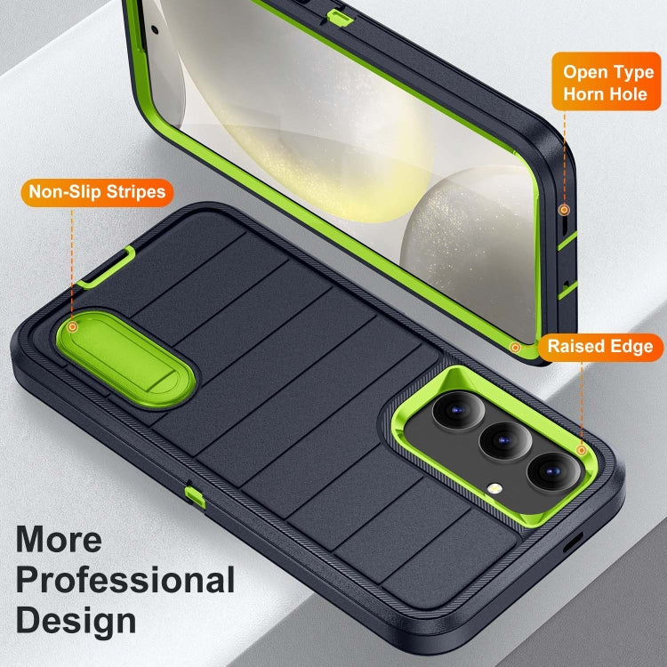 For Samsung Galaxy S24+ 5G Defender Gen2 Rugged PC + Silicone Phone Case with Holder