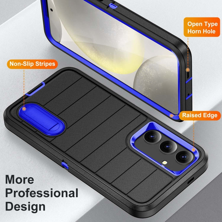 For Samsung Galaxy S24+ 5G Defender Gen2 Rugged PC + Silicone Phone Case with Holder
