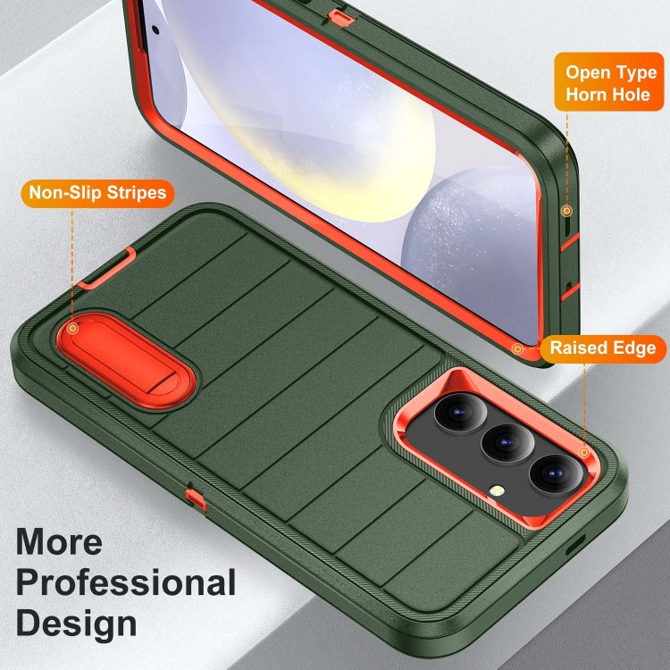 For Samsung Galaxy S24+ 5G Defender Gen2 Rugged PC + Silicone Phone Case with Holder