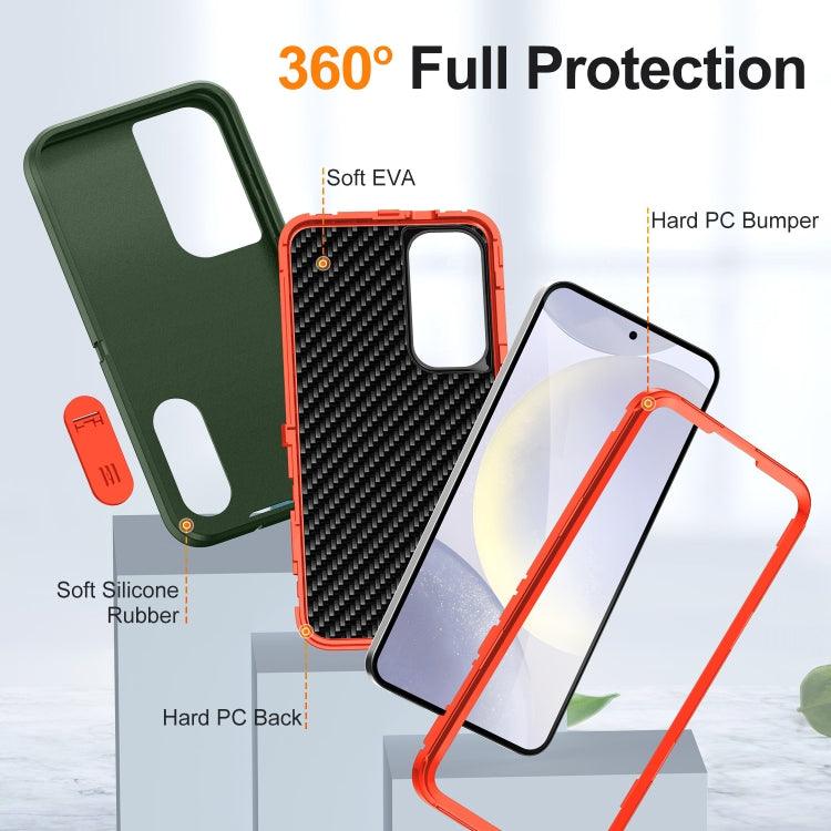 For Samsung Galaxy S24+ 5G Defender Gen2 Rugged PC + Silicone Phone Case with Holder