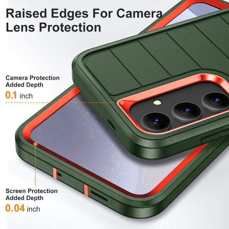 For Samsung Galaxy S24+ 5G Defender Gen2 Rugged PC + Silicone Phone Case with Holder