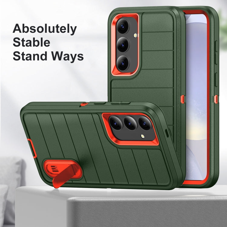 For Samsung Galaxy S24+ 5G Defender Gen2 Rugged PC + Silicone Phone Case with Holder
